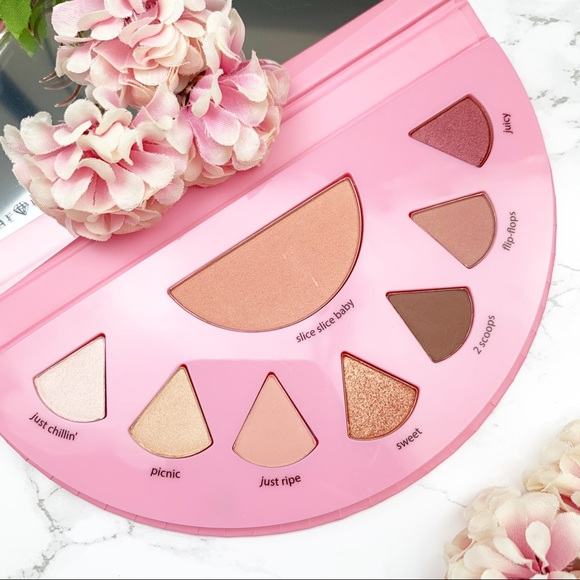 Semicircular Empty Watermelon Slice 8 Shades Cosmetic Eyeshadow Palette