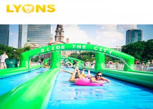 China Funny Commercial Insane Huge Inflatable Water Slide PVC Tarpaulin Durable on sale
