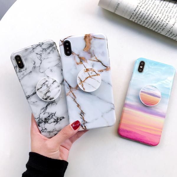 Iphone X(s) TPU mable case with holder, Iphone X(s) protective TPU case, Iphone X(s) accessories, Iphone X marble case