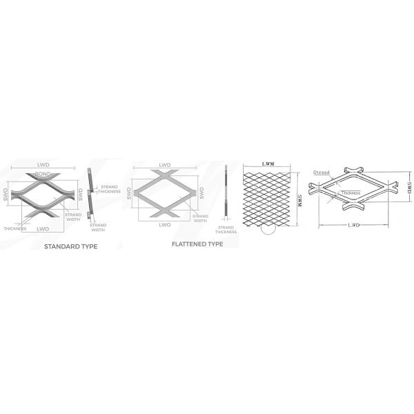 Small Hole 2x3 Flattened Expanded Metal Mesh Customized