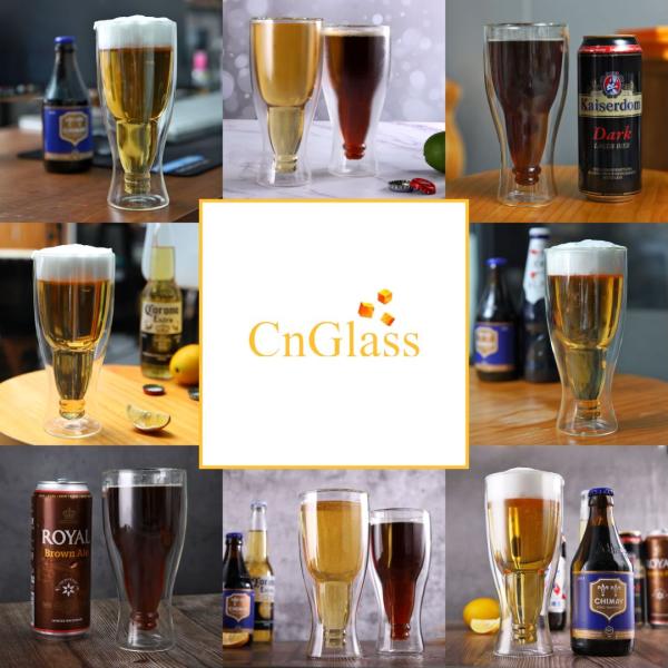 Handmade Mouth Blown Shot Glass Cup with 80ML Capacity and Double Wall Design