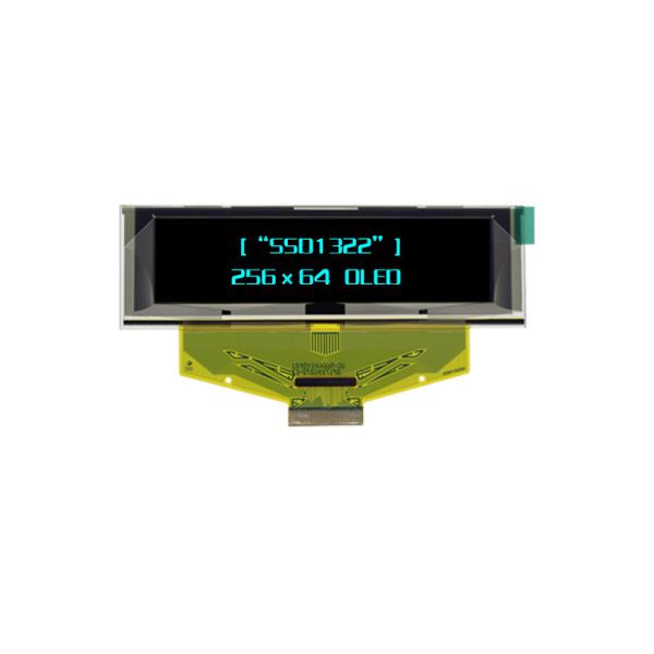 2.8 inch blue/yellow PMOLED display 256*64 dots I2C/SPI interface driving IC SSD1322