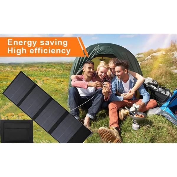 6.06A Multiple Ports Slim Line Solar Panel Overlapping Camping Folding Solar Panels