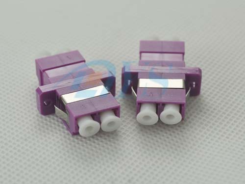 LC Duplex Fiber Optic Adapter Violet Color For Optical Networks
