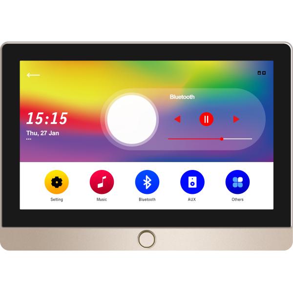 Tuya Wifi Touch Control Panel for Music Play Wall Amplifier Central Control Panel Sync Compatible Music Player Blue toot