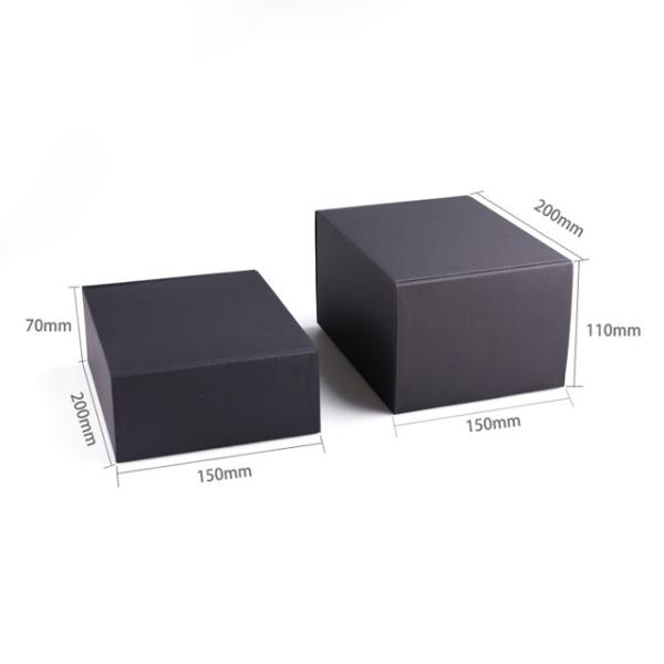 Black Custom Flat Shipping Mailer Boxes With Custom Design