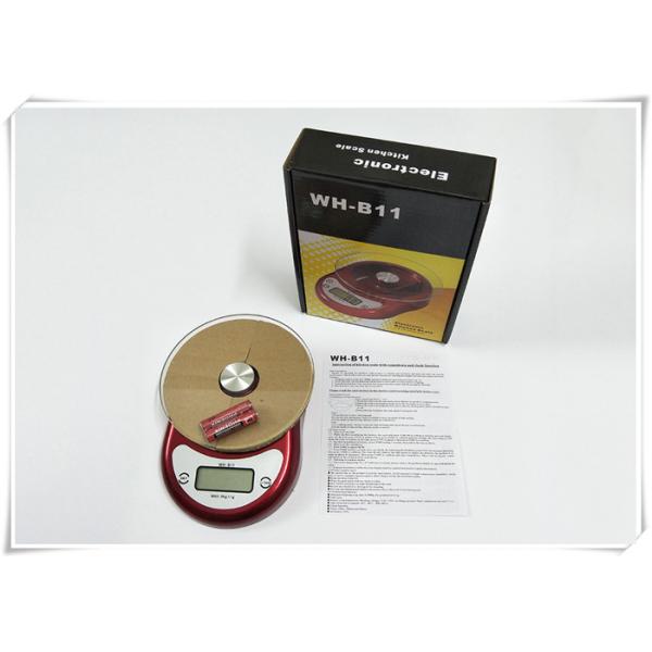 Round Tempered Glass Electronic Kitchen Scales With 120 Seconds Automatic Shut - Off