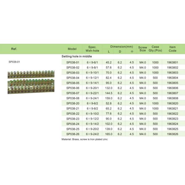 Brass Screw Terminal Block/copper teminal block/terminal block connector