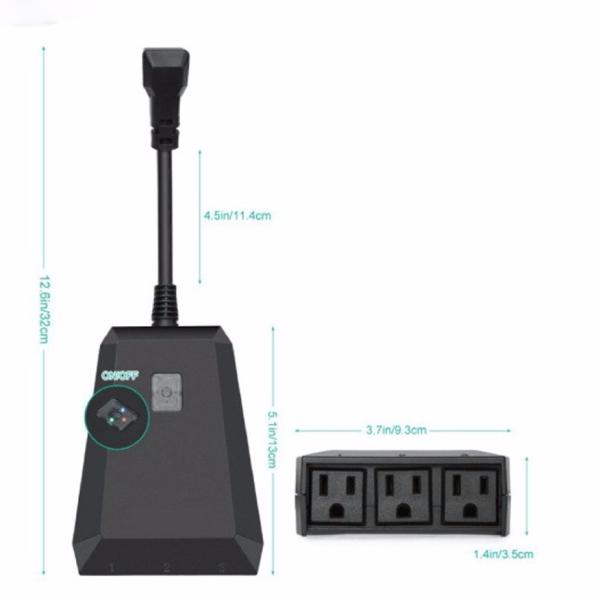 IP44 waterproof wifi remote control smart plug desktop socket, suitable for home indoor and outdoor