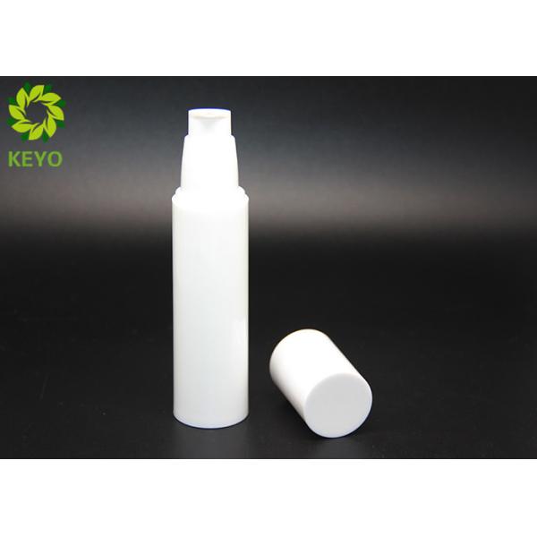 50 Ml Airless Empty Cosmetic Bottles , White Color Plastic Lotion Pump