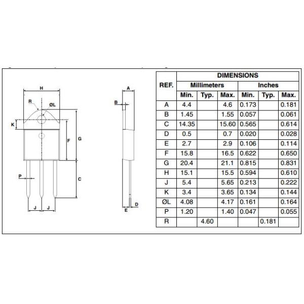 BTA40-600B complementary silicon power transistors Mosfet Power Module 40A TRIACs