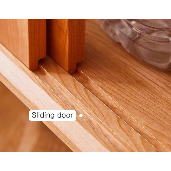 Buffet Kitchen Cabinet with Storage Cube, Solid Wood Side Cupboard Standing Drawer for
