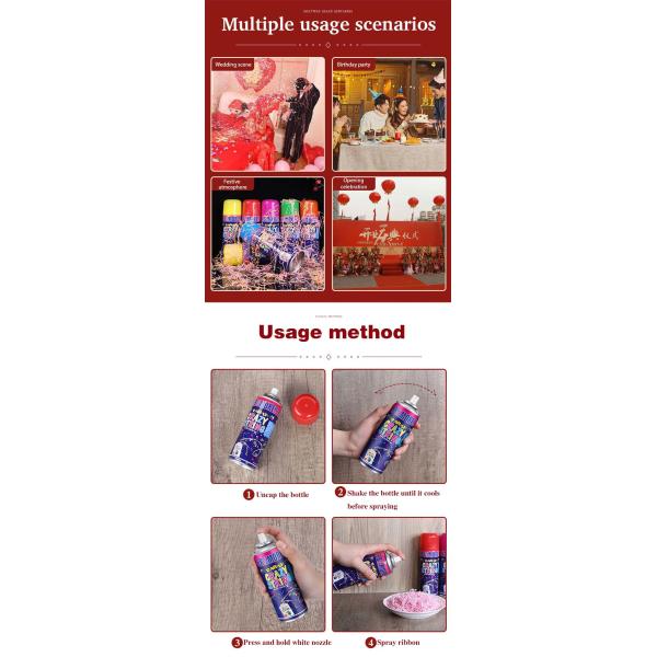 Free Sample Snow Spray Can Cheap Party Spray Celebration Essentials Confetti Paper Shreds