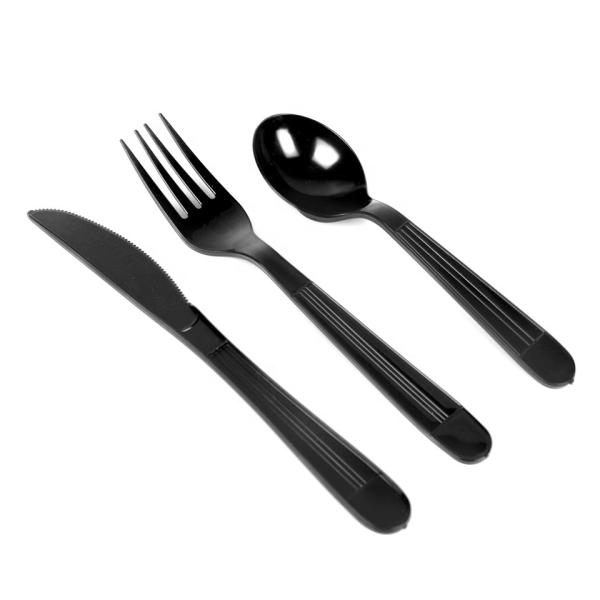 Eco Friendly Biodegradable Disposable Plastic PP Fork and Spoon with Straight Style