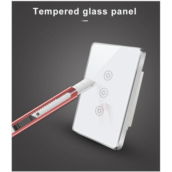 Magnetic Relay Light Switch 3Gang Without N