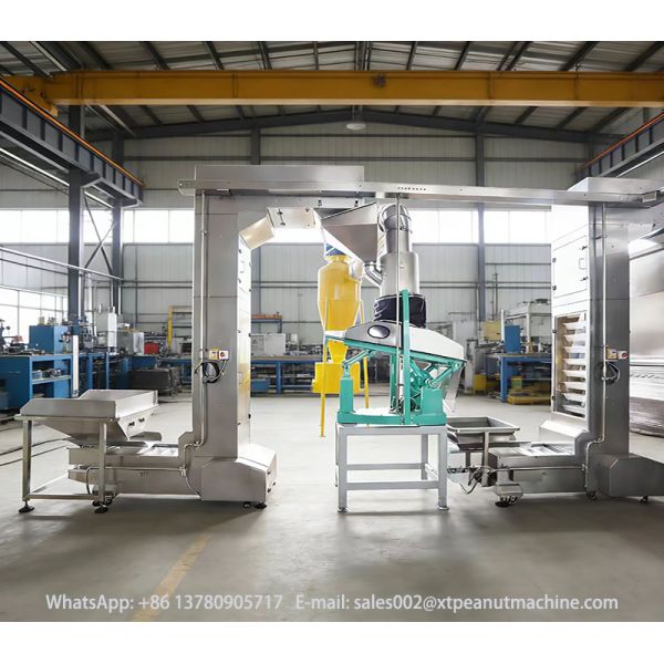 De-gassing process in peanut production line