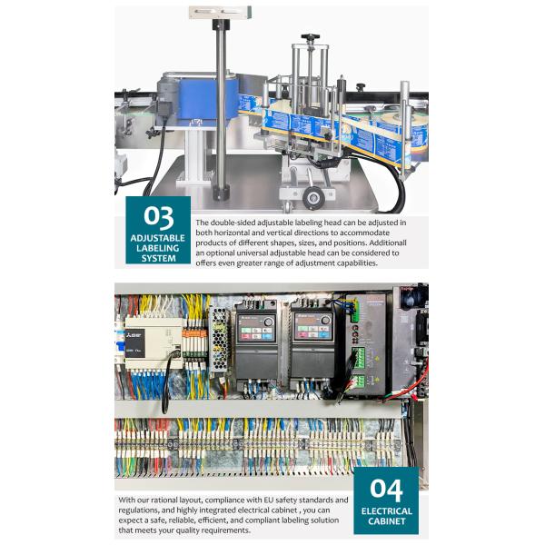 Automatic Round Bottle Labeling Machine 40-200BPM 220V/110V