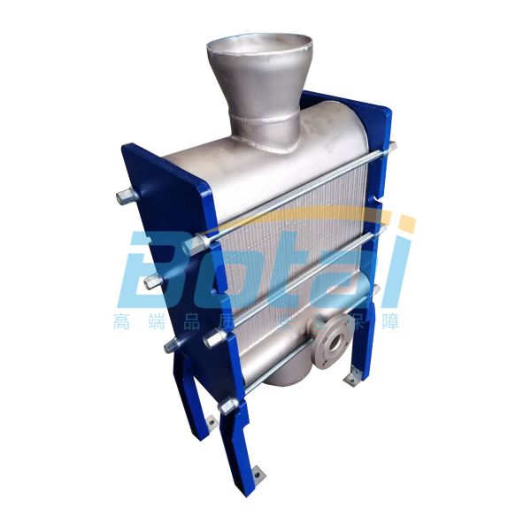 Fully welded plate and frame heat exchanger