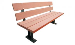Anti-UV Brown WPC Outdoor Furniture , Small Wooden Leisure Garden Bench