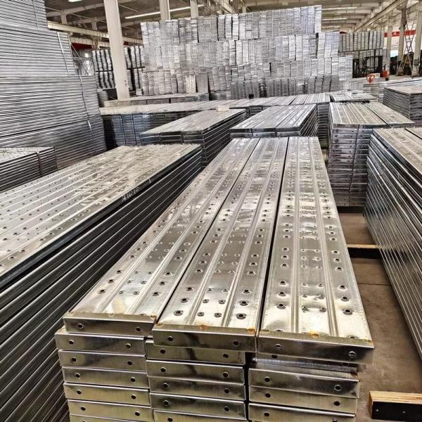 Customized Silver Galvanized Strong Scaffolding Frame Steel Planks for Construction Industry