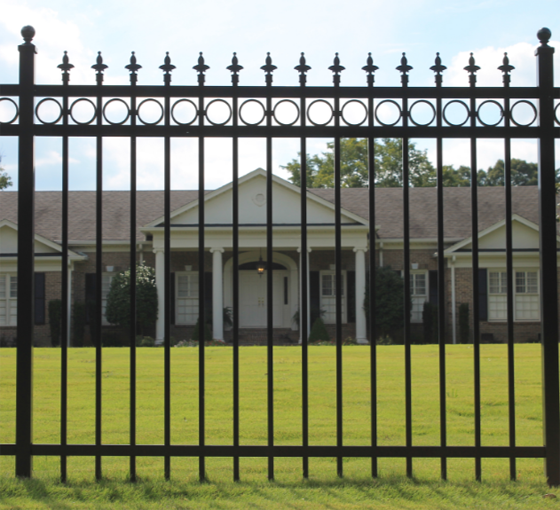 Villa galvanised steel fence