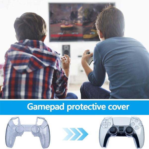 Clear Controller With Thumb Cover Shell For PS5 Controller HOXC Game Cover Device Grip PS5 Silicone Protective High Quality Transparent PC Case