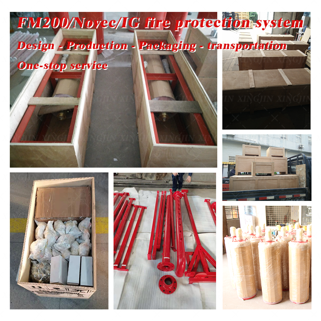 High Capacity FM200 Gas Cylinder with Epoxy Coating for Fire Suppression (40-180L)