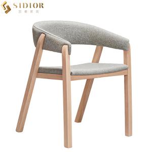 Quality Nordic Ultra Modern Dining Chairs Solid Wood Upholstered Chair 75cm Height for sale