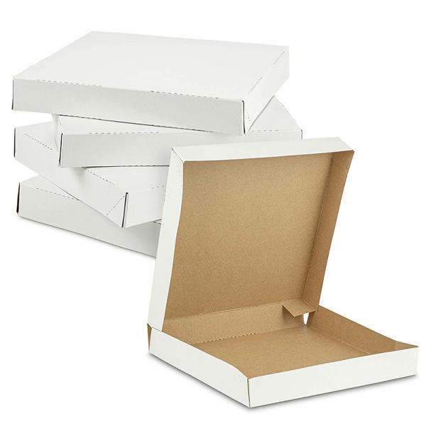 Rectangular Corrugated Pizza Box with Custom Logo Printing and Affordable Shipping Cost