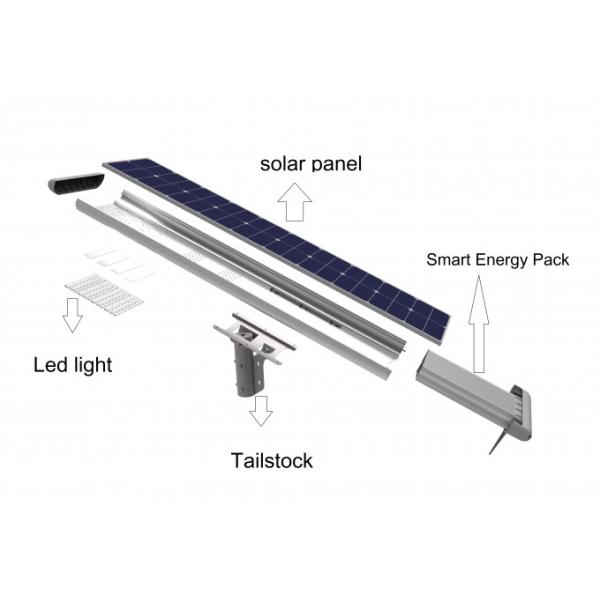 Powder Coating Column Solar Street LED Light Multi-function Smart Grid