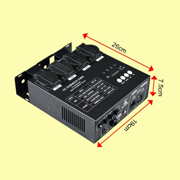 NEBULA 4 CH Channel DMX Digital Dimmer Switch Control Socket Dimmer Pack