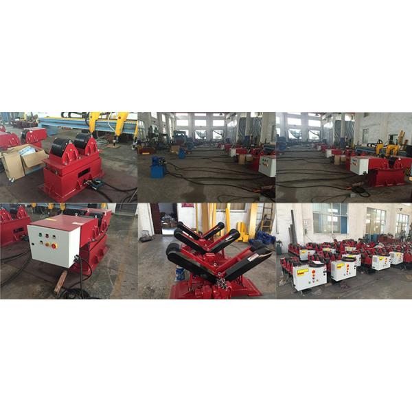 15 T Hydrulic Lifting Bolt Adjustment Pipe Roller Stands , CE Pipe Welding Rollers
