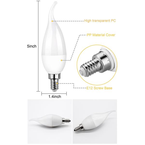 Halloween E14 Simulated Fire Light Bulb Candelabra Night Light