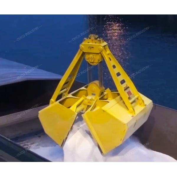 Mechanical Clamshell Crane Grabs Two Rope 4 CBM Wear Resistant