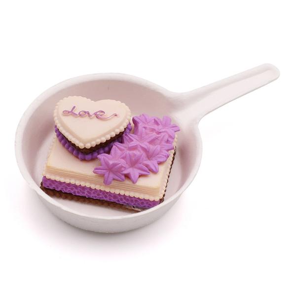 Biodegradable spoon shallow pan shape sugarcane tableware cake tray disposable bagasse paper sauces tray