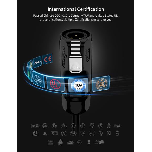 Cnlinko M12 IP68 Waterproof Quick Locking 6 Pin Plug and Socket Panel Mount Connector