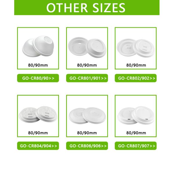 Bio-Disposable Compostable Coffee Cup Lids By Sugarcane Bagasse