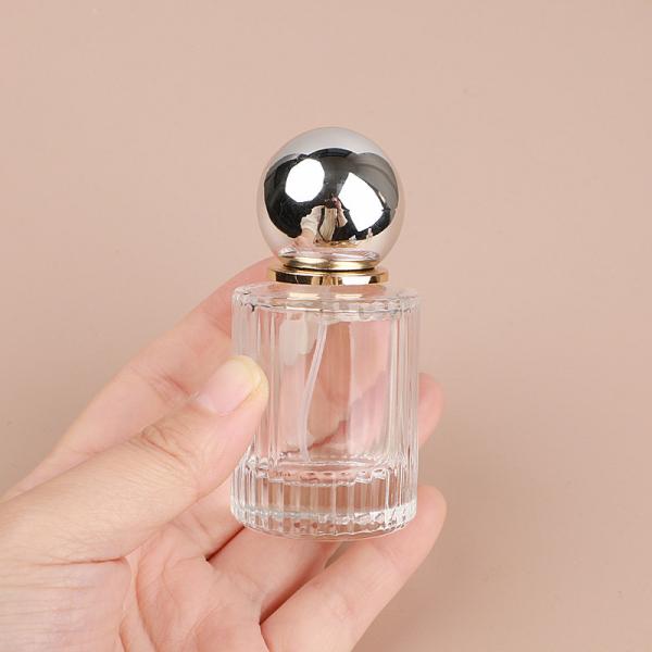 Portable Perfume Spray Bottled 30ml 50ML Glass Empty Walnut