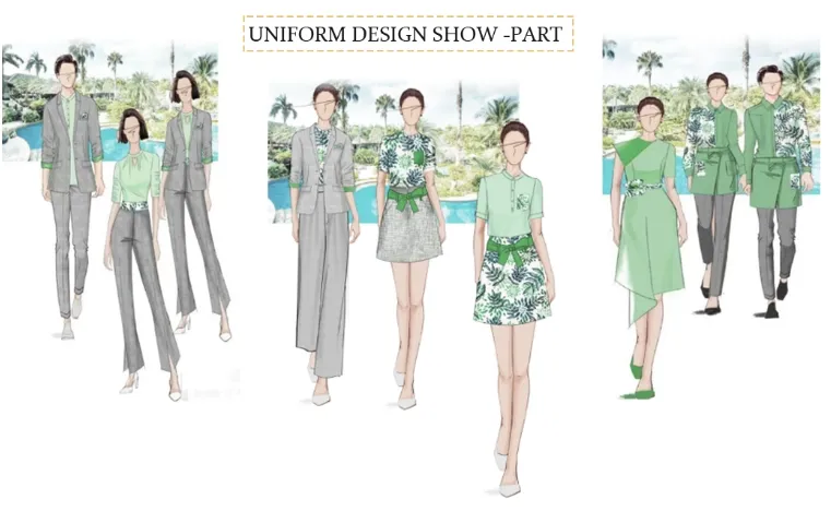 Fashionable Advanced Customization Desig High-End Elegent Design Work Uniform for Waiter