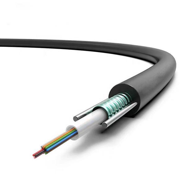24 Core Armoured Outdoor Fiber Optic Cable SM GYXTW 9mm Diameter