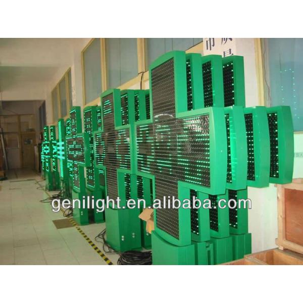 Graphics Display Function Waterproof LED Cross Pharmacy Sign for Medical Treatment