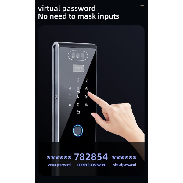 YAGU Double-sided 3D Face Recognition Automatic Smart Lock Fingerprint Combination Lock Entry Door Security Door Household Locks