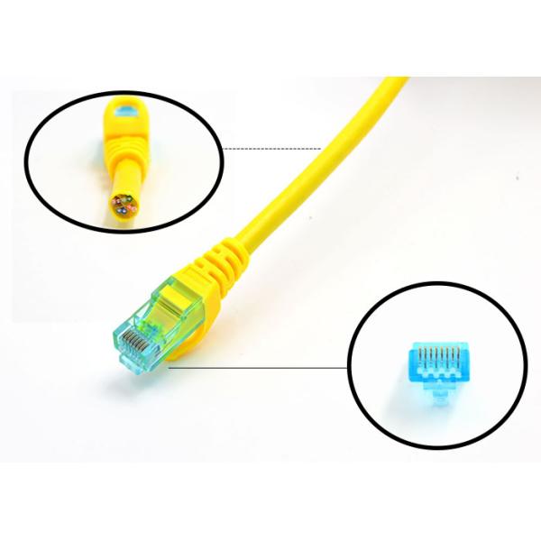 Cat6 Patch Cables UTP 24AWG 7*0.2mm copper Pass Fluke yellow