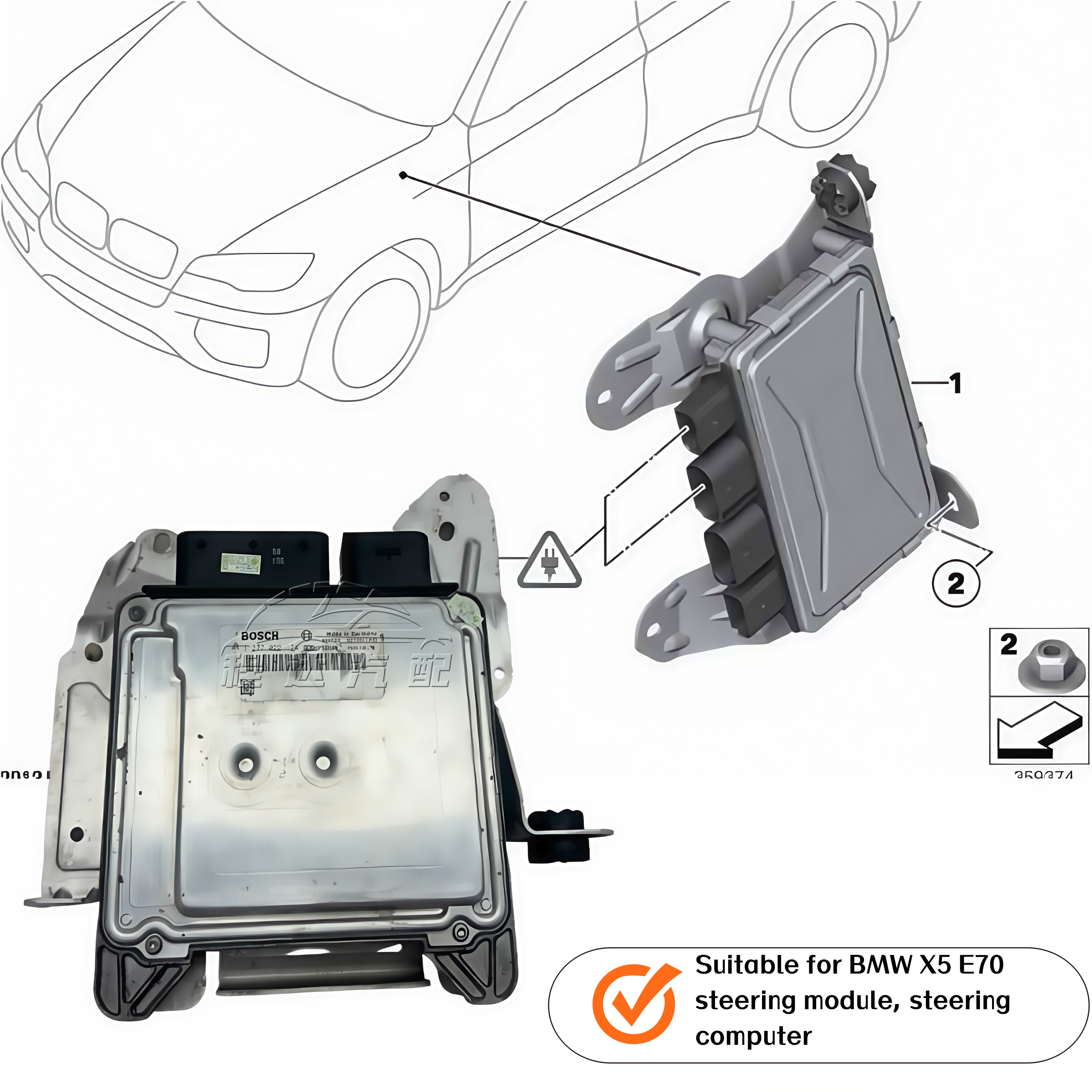 Applicable to For BMW X5 E70 Active Steering Control Module Steering Computer Steering Module 32436797591 32436788168