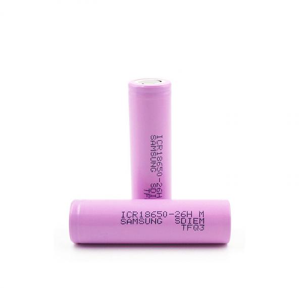Promotional fast delivery wholesale rechargeable lithium 18650 cylindrical battery 3.7V 2600mah icr18650-26hm Samsung