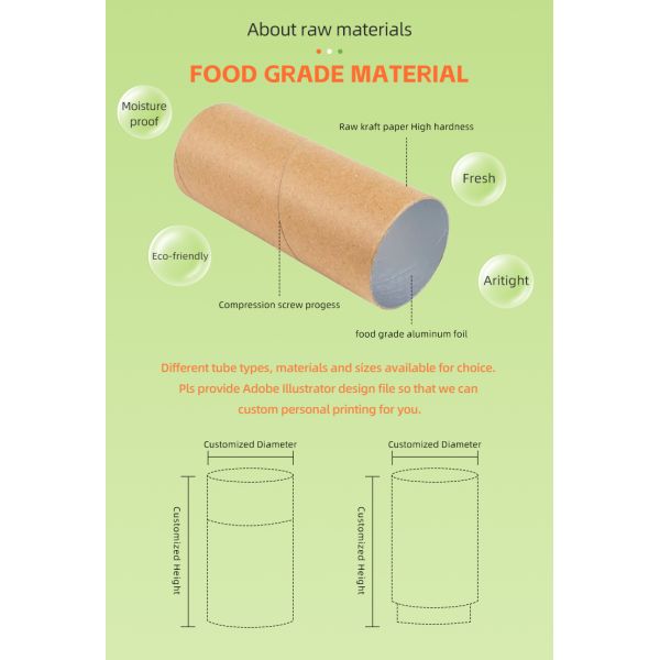 cylindrical structure Cardboard Can Packaging Kraft Paper Containers For Pet Treats