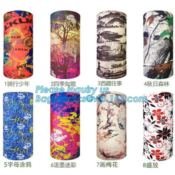 custom colorful seamless multifunctional bandana,Bespoke multifunctional seamless tube sun protection face mask scarf ba