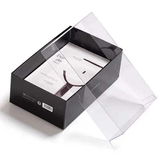 Transparent Style CCNB Lid And Base Boxes Earbuds Packaging With PVC Window