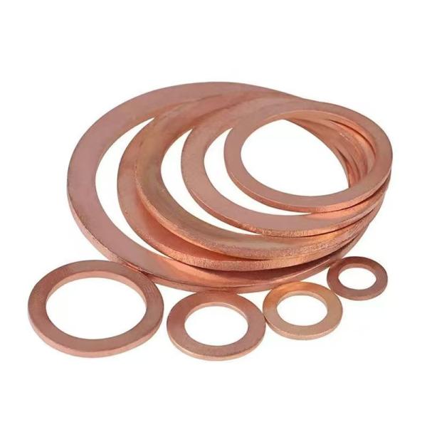 Assorted Solid Copper Crush Washers Seal Flat Head Ring Washers Set