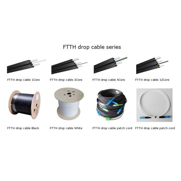 SC APC Outdoor FTTH Fiber Optic Patch Cord SM Self Supporting Aerial Drop Cable